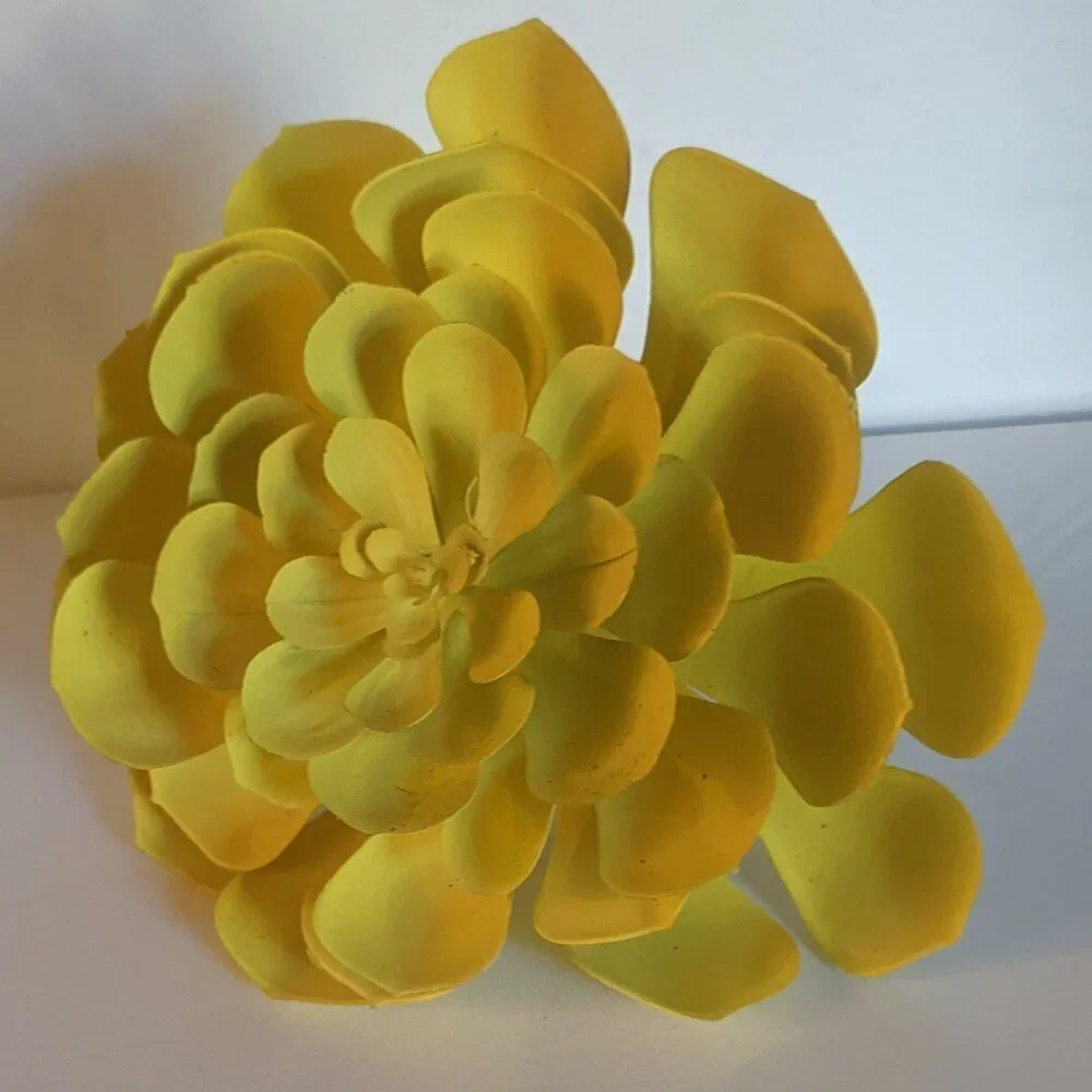 NEW Ashland Large Yellow Cabbage Succulent Stem Plant Faux Floral Decor Michaels
